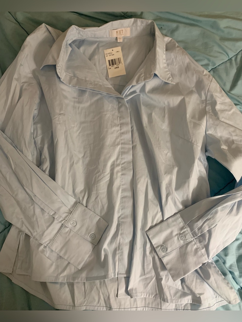 Kut from the Kloth Light Blue Button-Down Shirt for Women